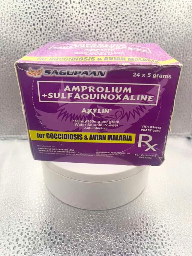 Axylin Amprolium + Sulfaquinoxaline 24x5 gramos