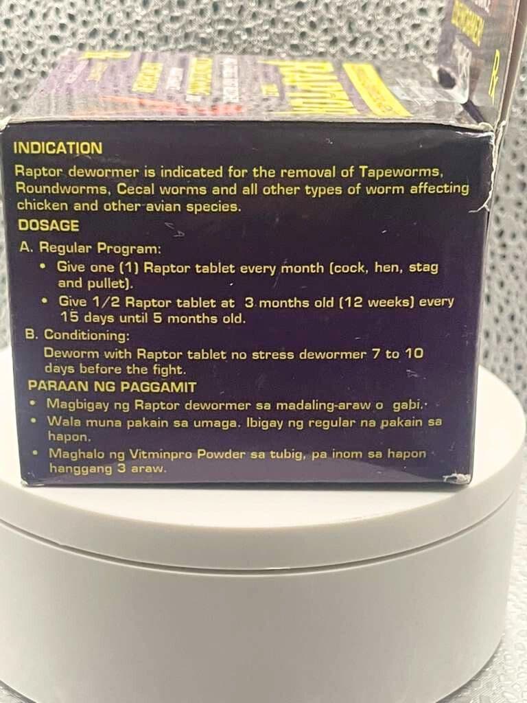 Raptor Tablet – 100 Tabletas