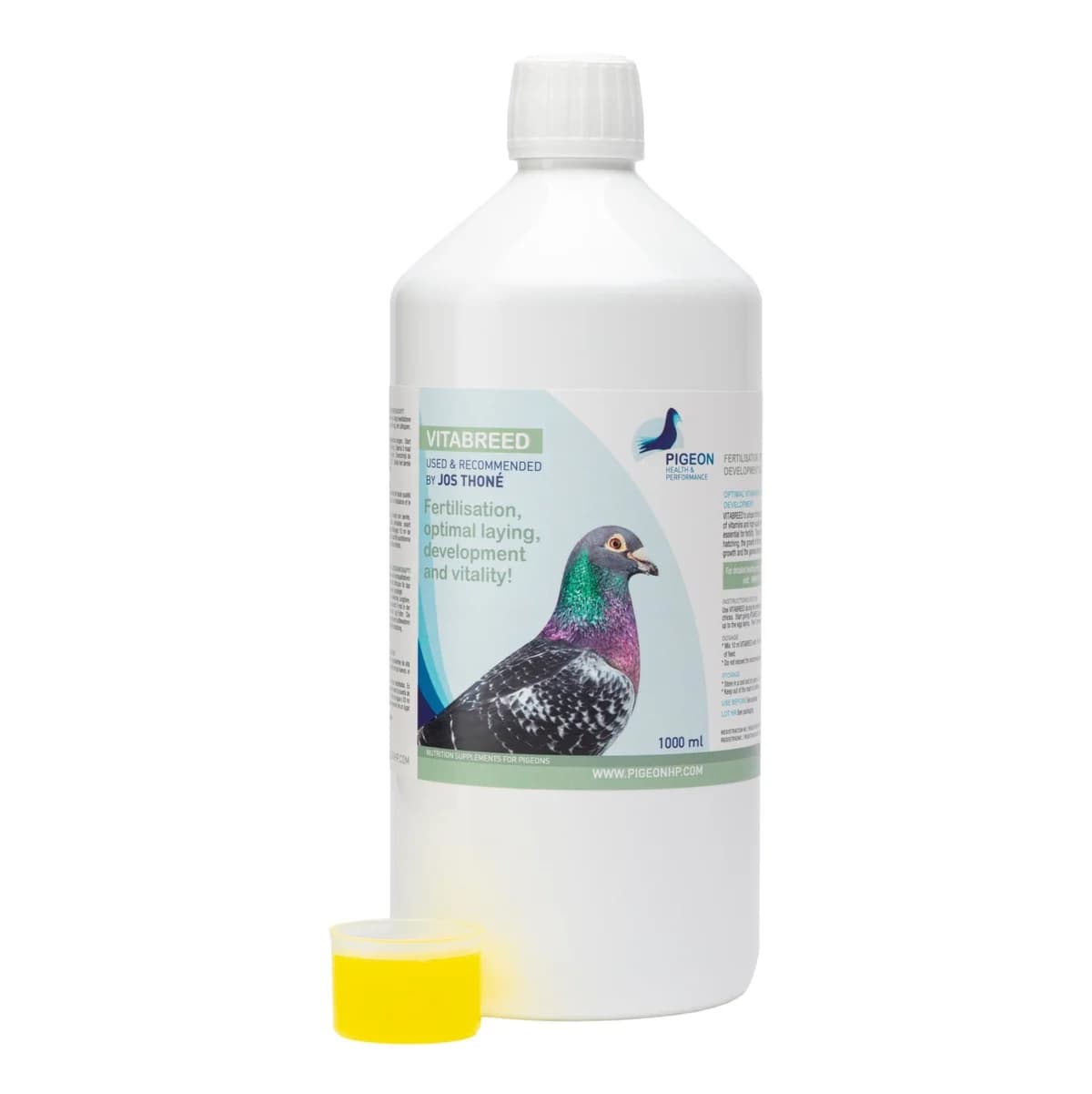 PHP Vitabreed liquid breeding nutrition for racing pigeons in 500 ml and 1 L bottles